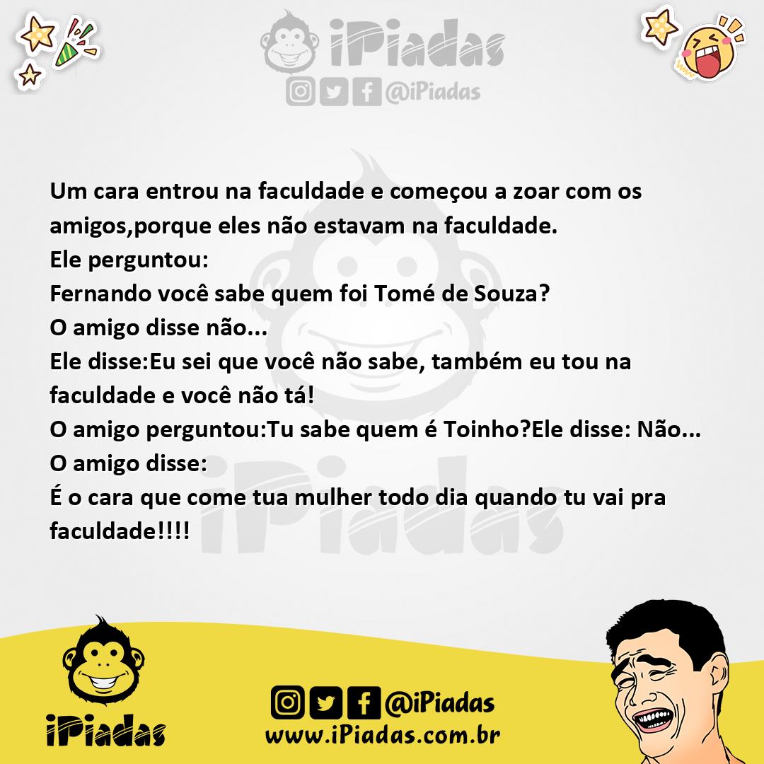 Ilustração da piada Universitário no iPiadas