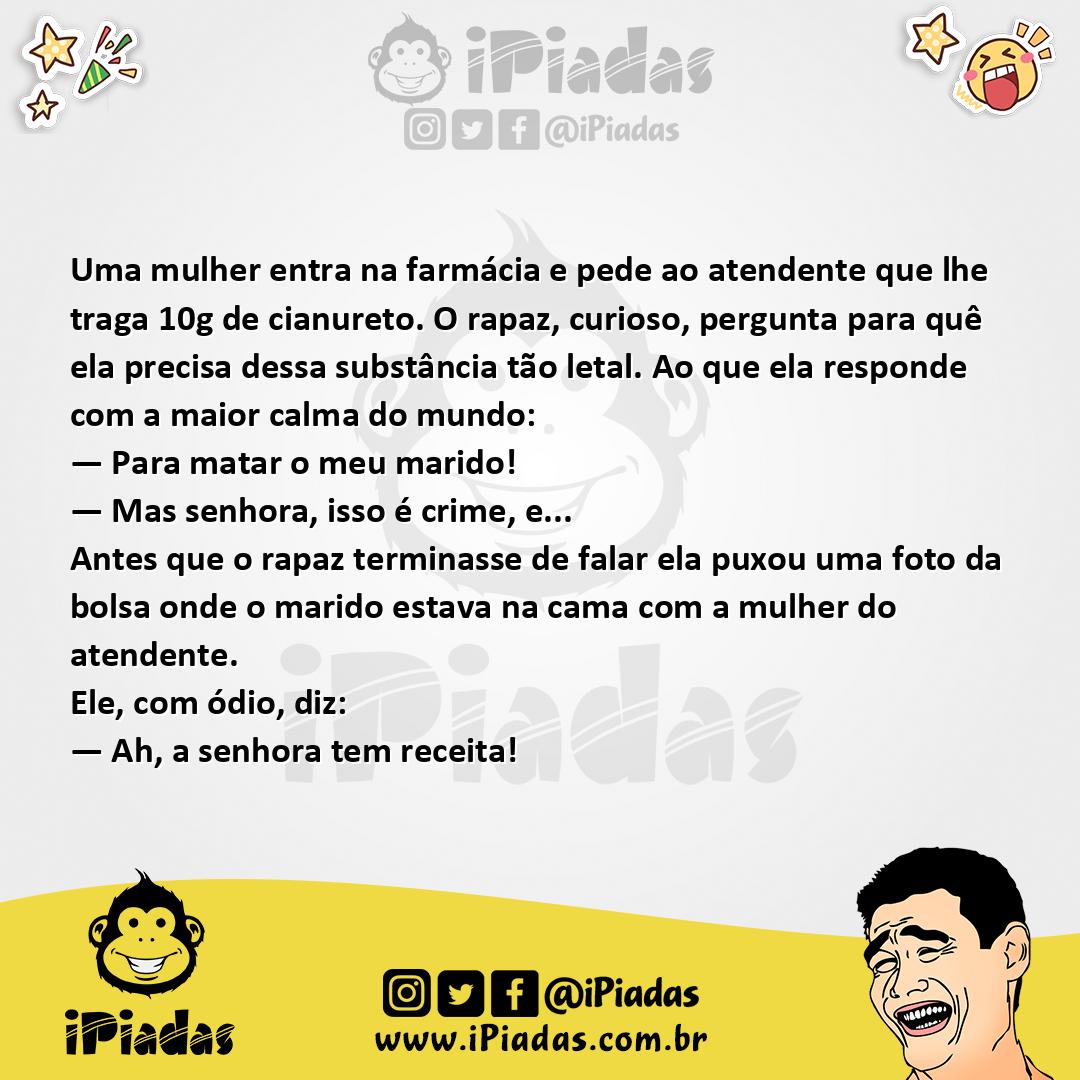 Ilustração da piada Veneno Letal no iPiadas
