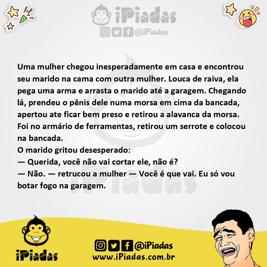Ilustração da piada Vingança com Serrote no iPiadas