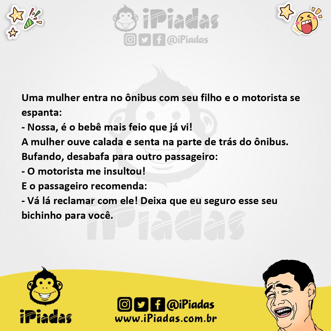 Ilustração da piada Bebê Feio no iPiadas