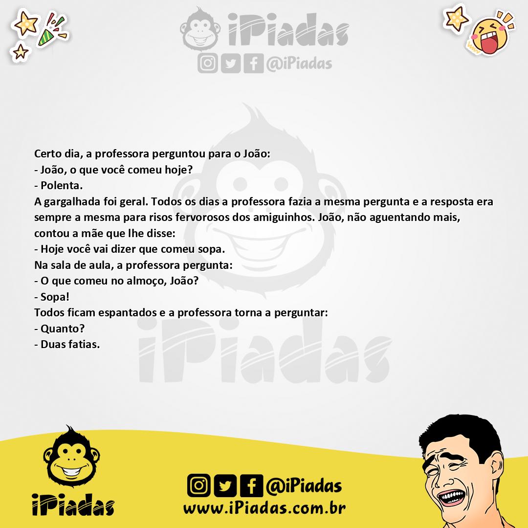 Ilustração da piada Comedor de Polenta no iPiadas