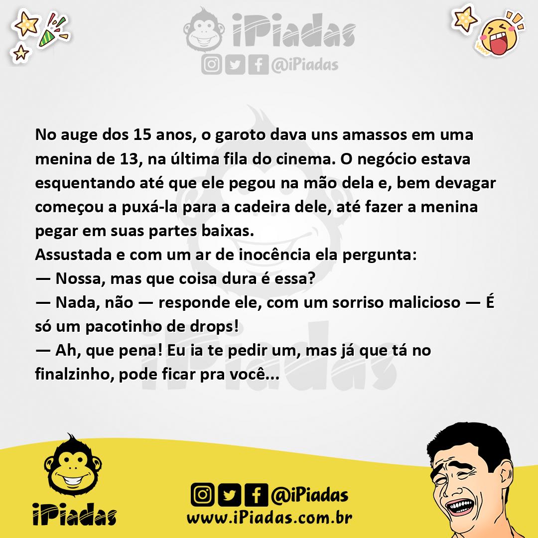 Ilustração da piada Dando Amassos no iPiadas