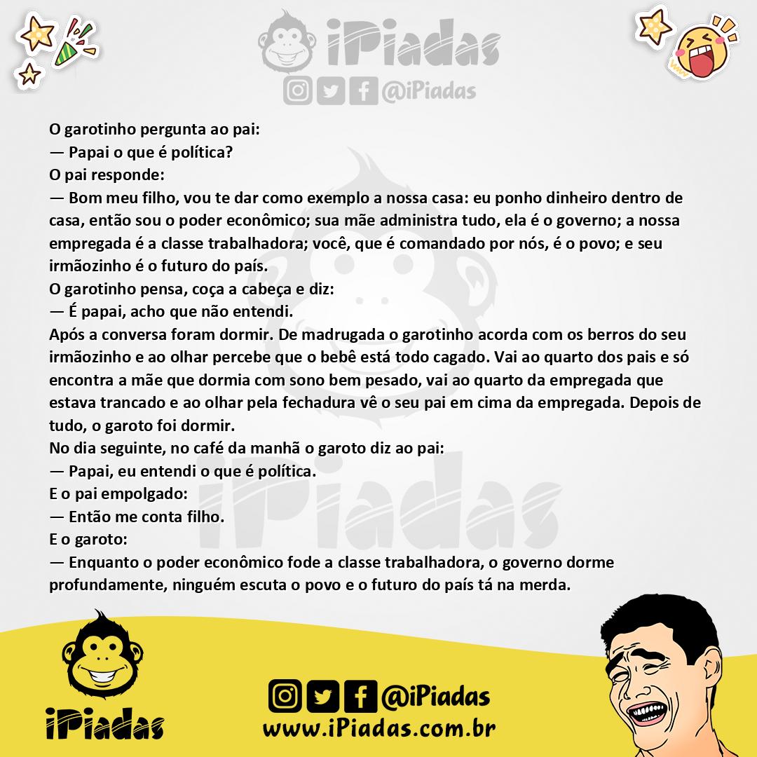 Ilustração da piada Exemplos de Política em Casa no iPiadas