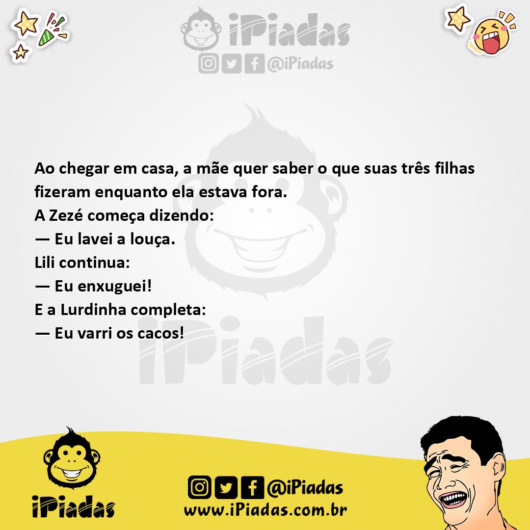 Ilustração da piada Filhas Prestativas no iPiadas