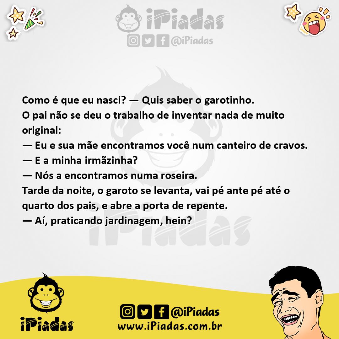 Ilustração da piada Jardinagem no iPiadas