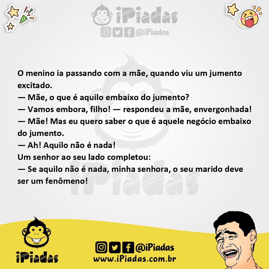 Ilustração da piada Jumento Excitado no iPiadas