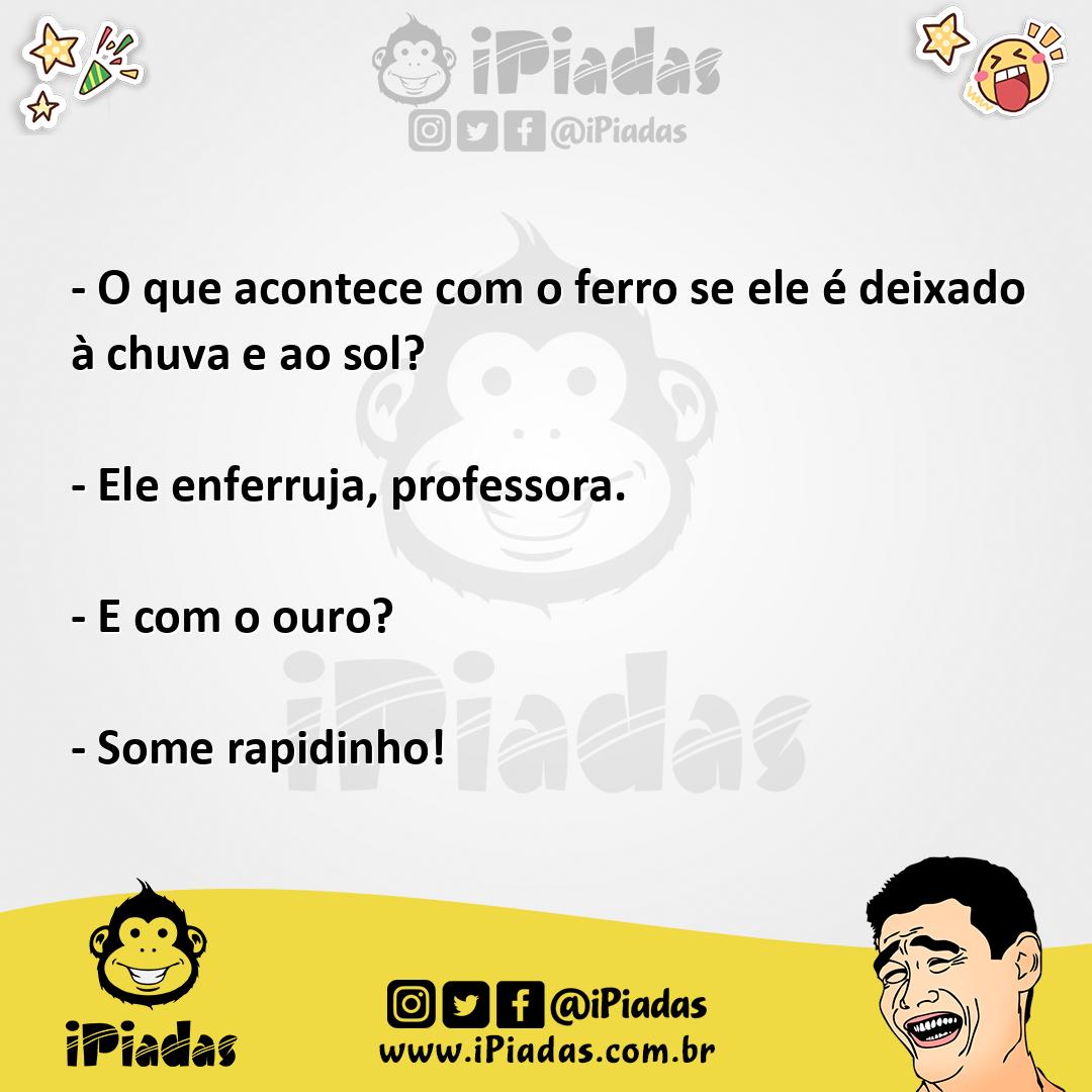 Ilustração da piada Metais no iPiadas