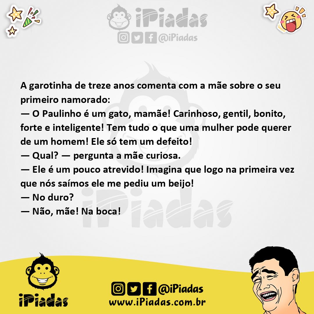 Ilustração da piada Namoradinho no iPiadas