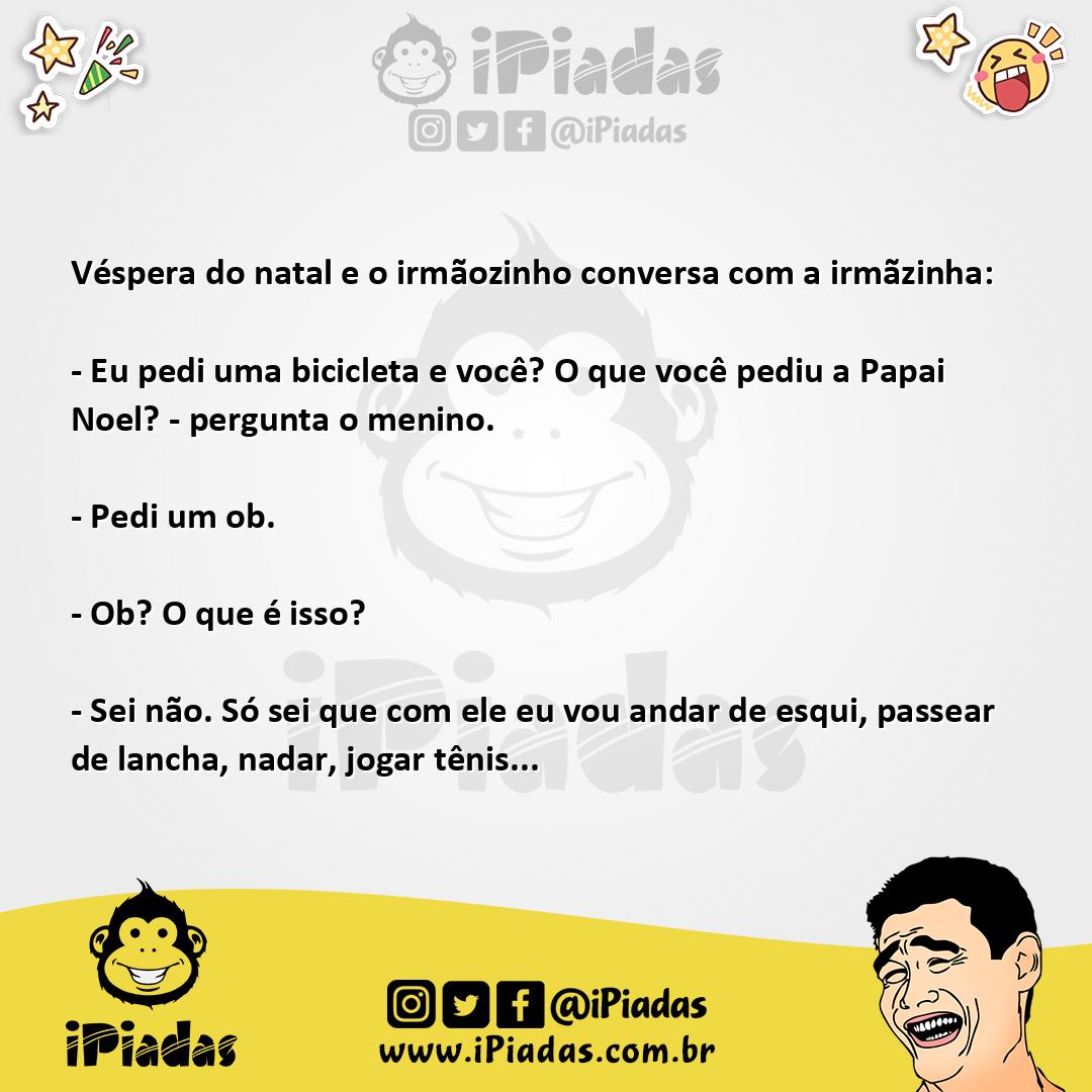 Ilustração da piada Natal no iPiadas
