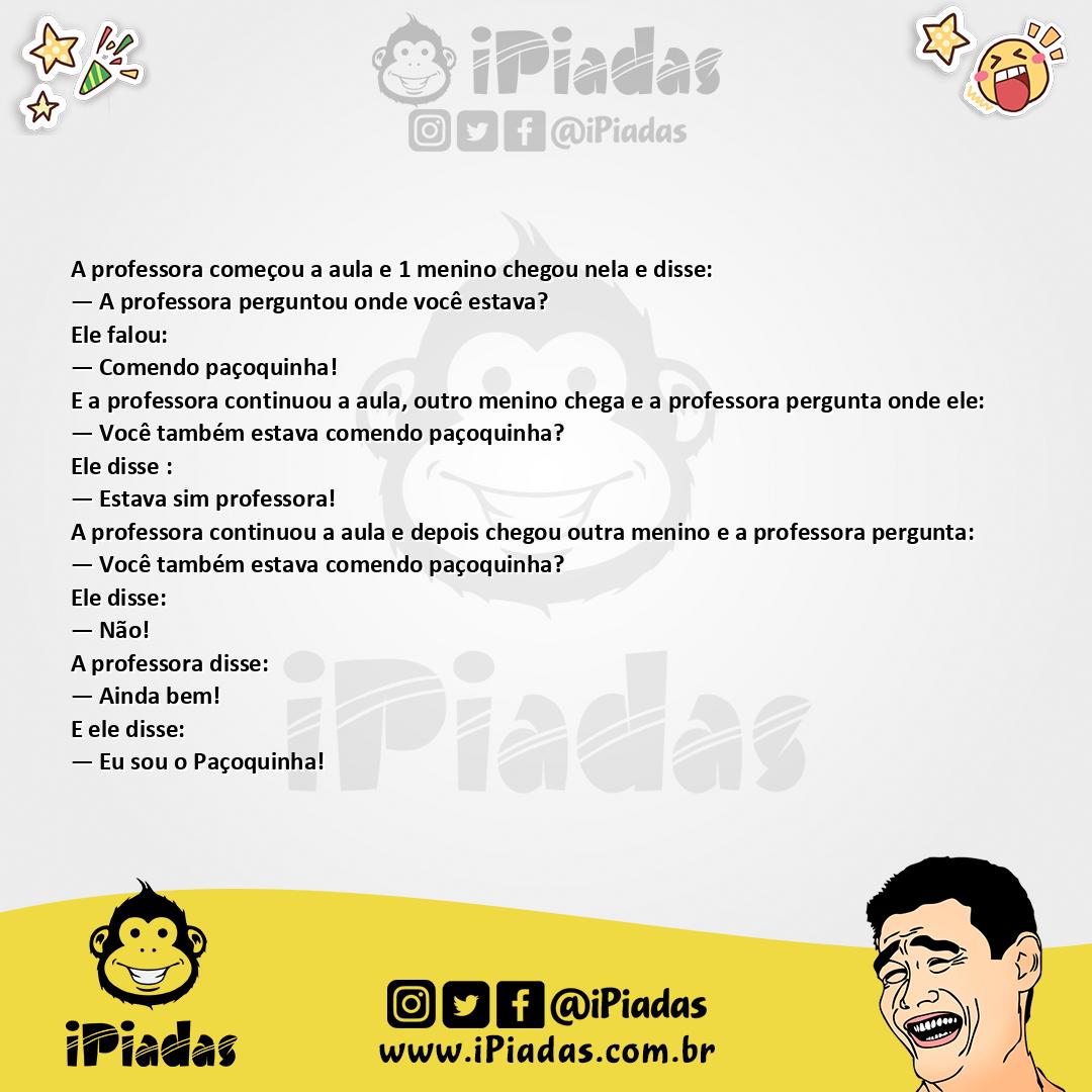 Ilustração da piada Paçoquinha no iPiadas