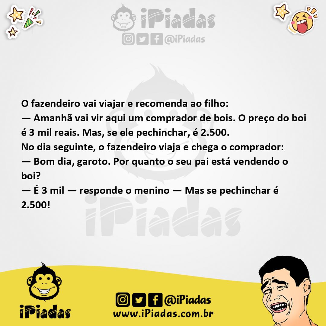 Ilustração da piada Preço do Boi no iPiadas
