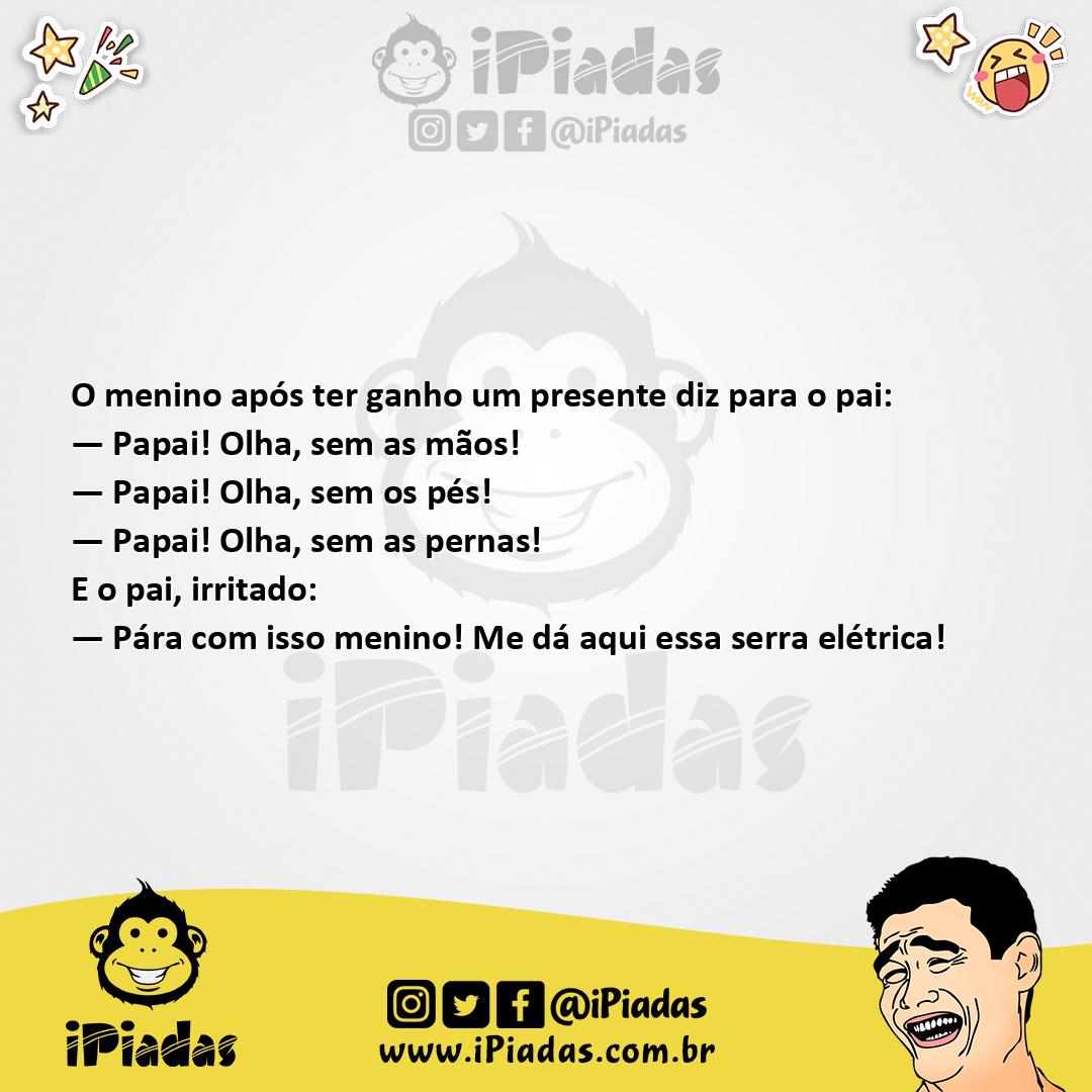 Ilustração da piada Presente do Pai no iPiadas