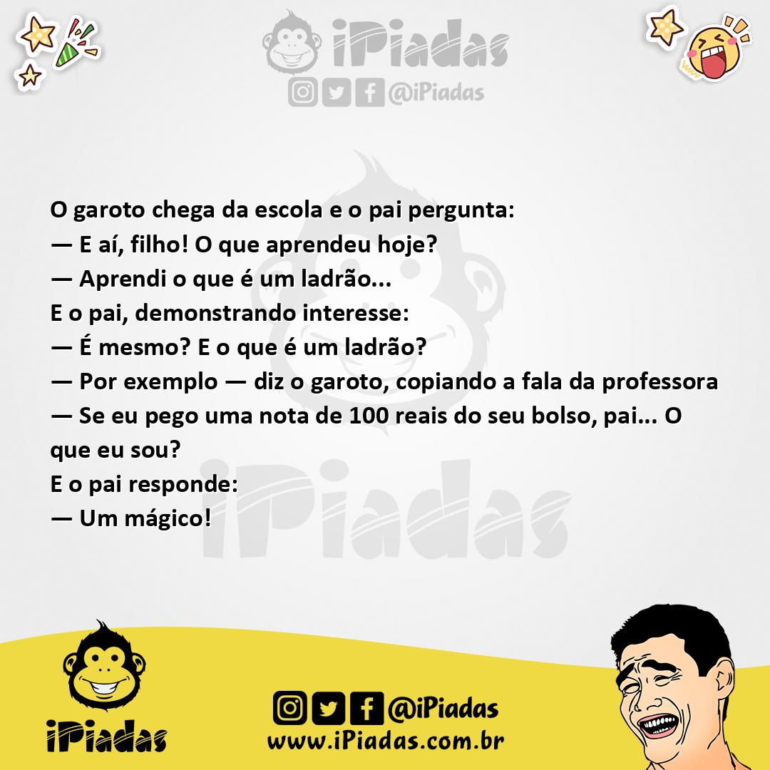 Ilustração da piada Ser Ladrão no iPiadas