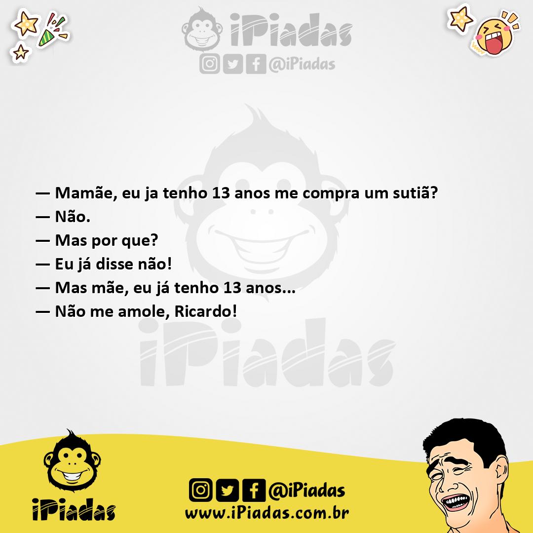 Ilustração da piada Sutiã com 13 anos no iPiadas