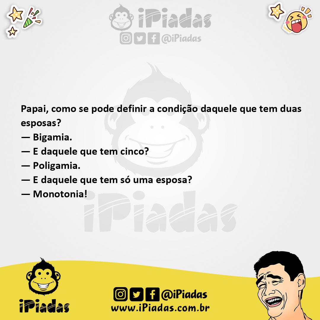 Ilustração da piada Varias Esposas no iPiadas