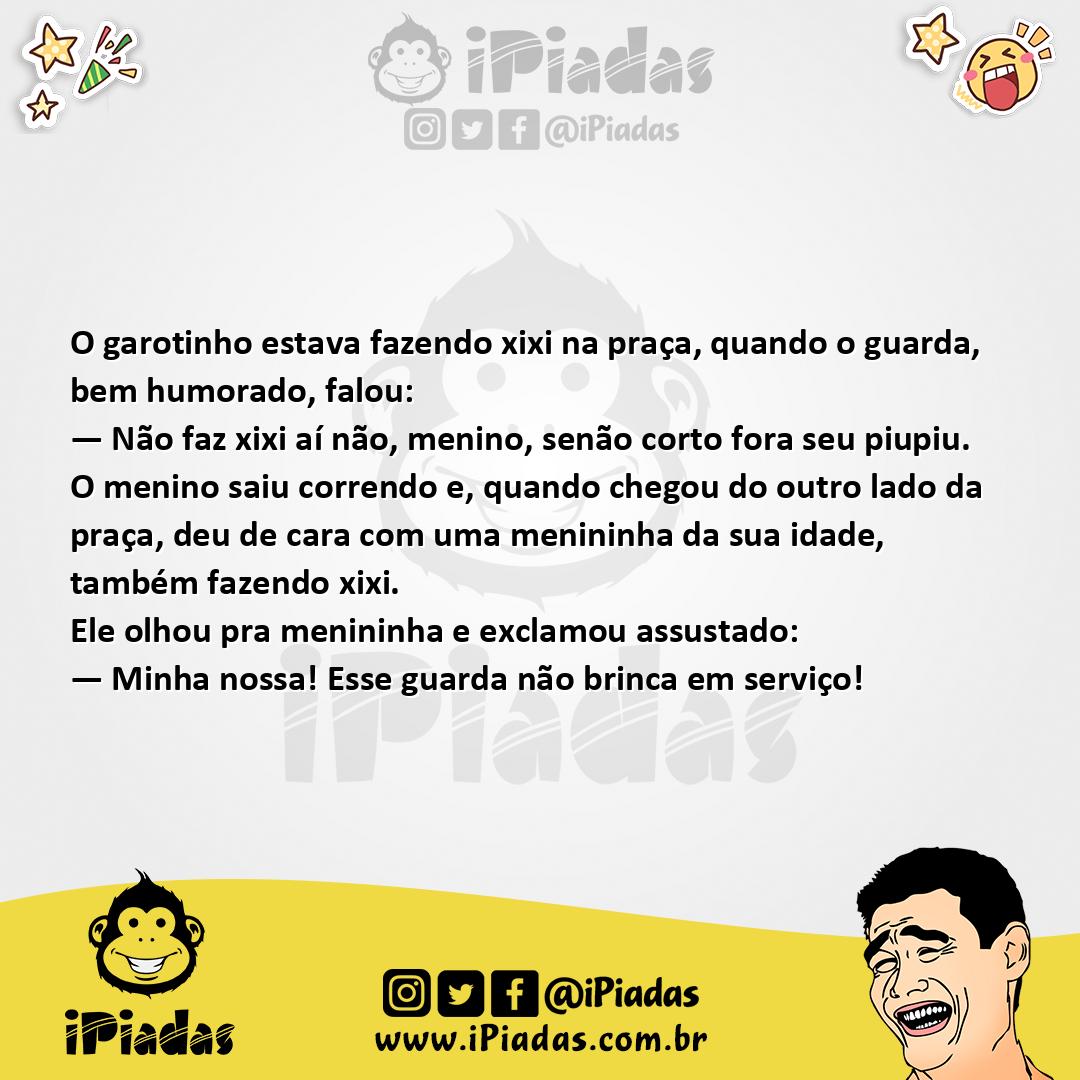 Ilustração da piada Xixi na Praça no iPiadas