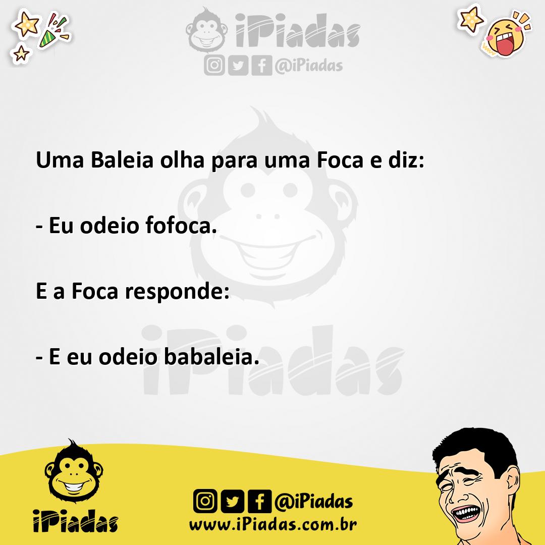 Ilustração da piada A Foca e a Baleia no iPiadas