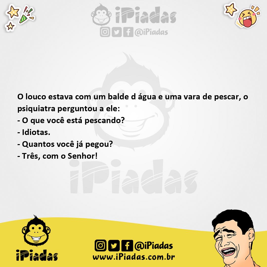 Ilustração da piada A pesca no iPiadas