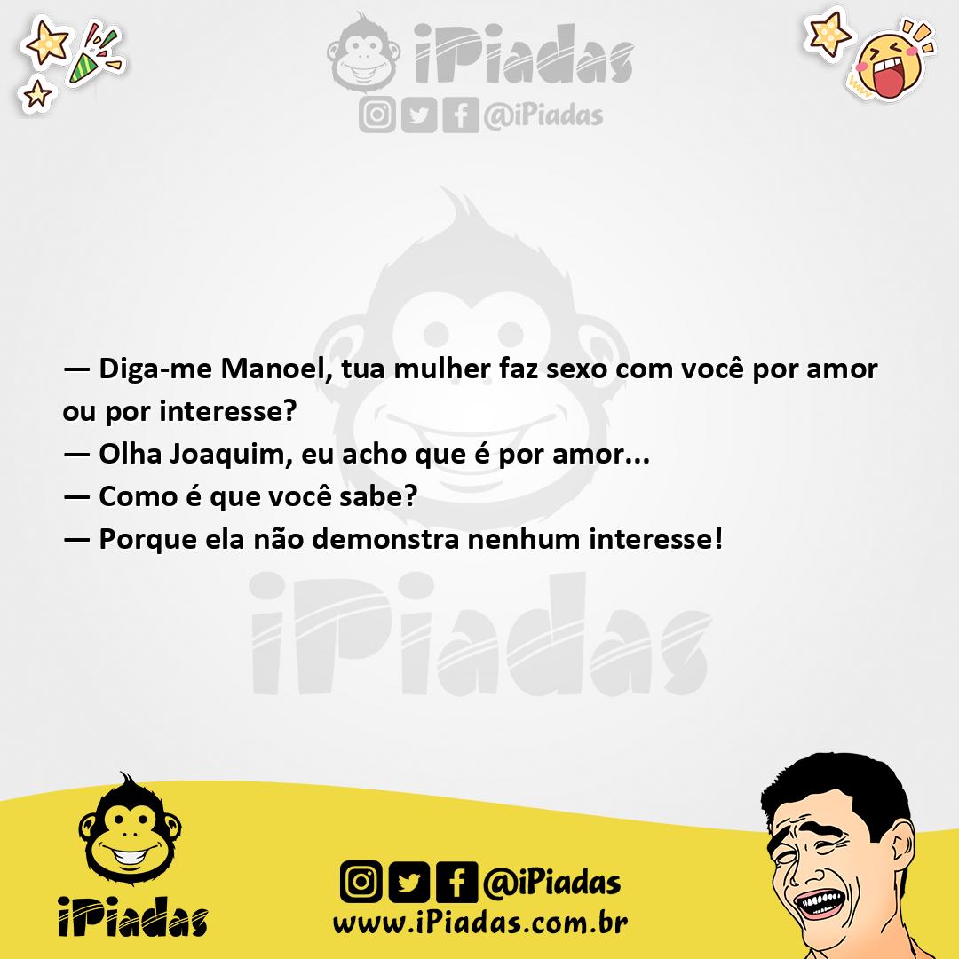 Ilustração da piada Amor ou Interesse? no iPiadas