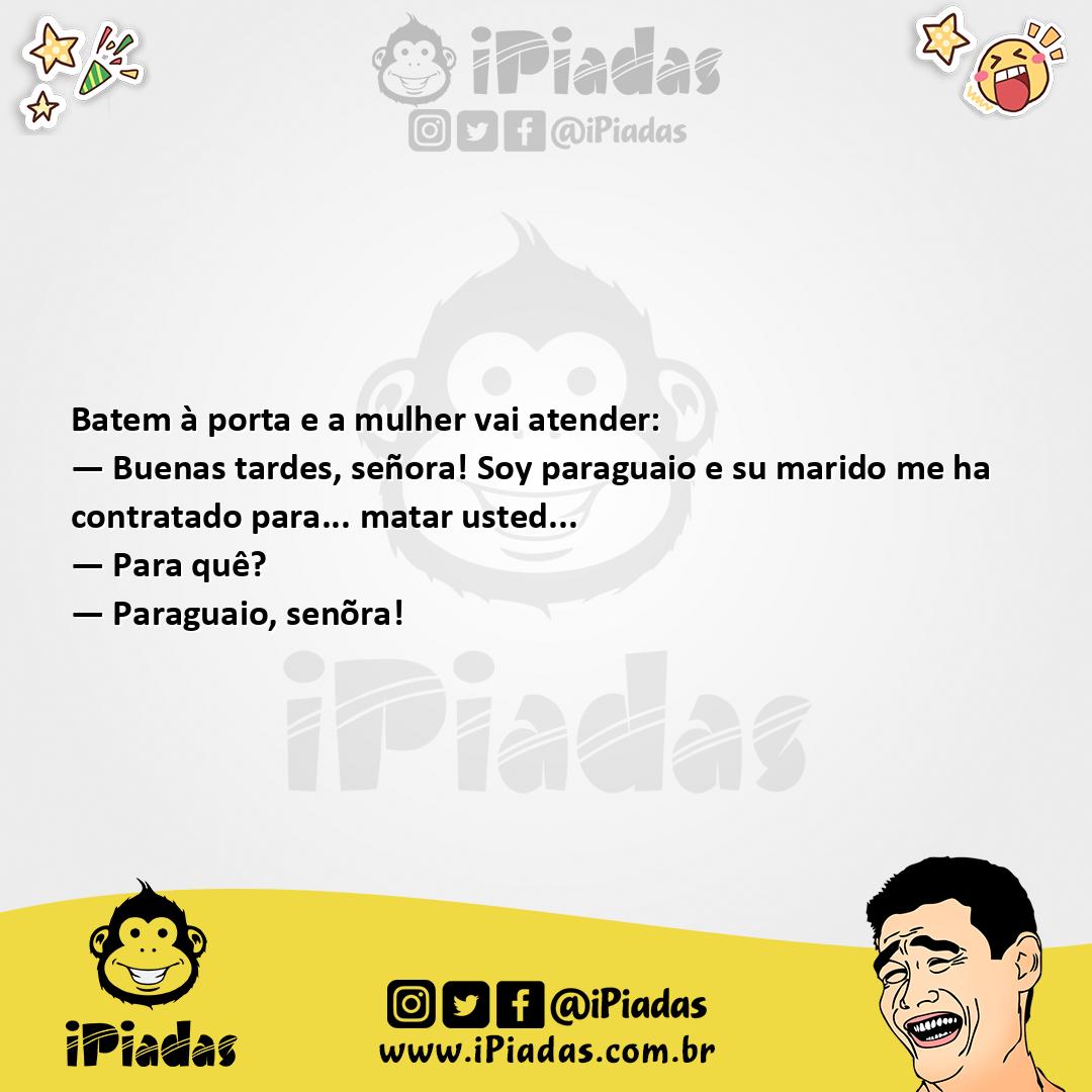 Ilustração da piada Assassino Educado no iPiadas