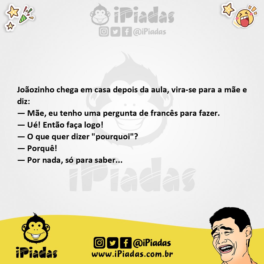 Ilustração da piada Aula de Francês no iPiadas