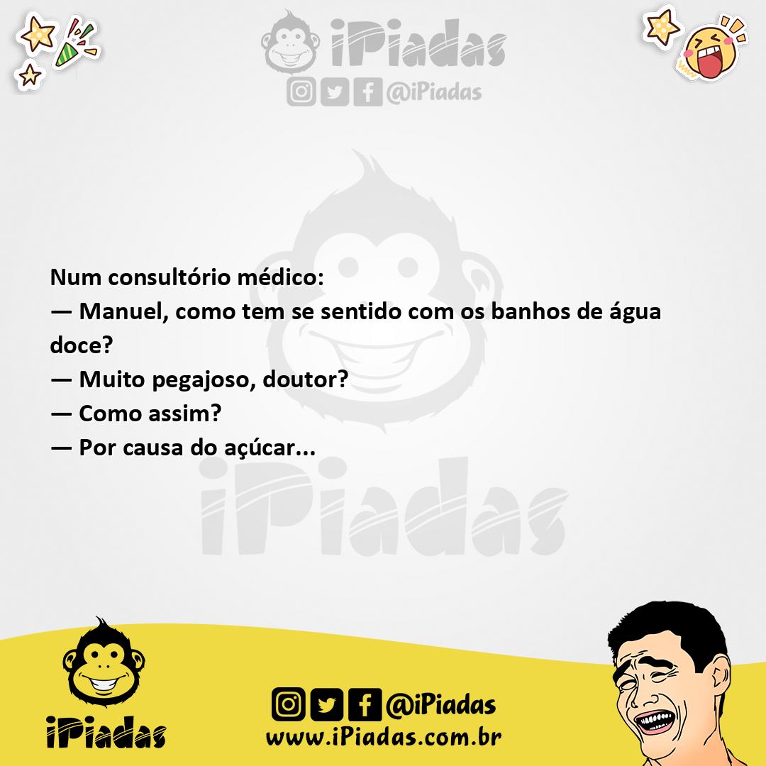 Ilustração da piada Banho de Água Doce no iPiadas