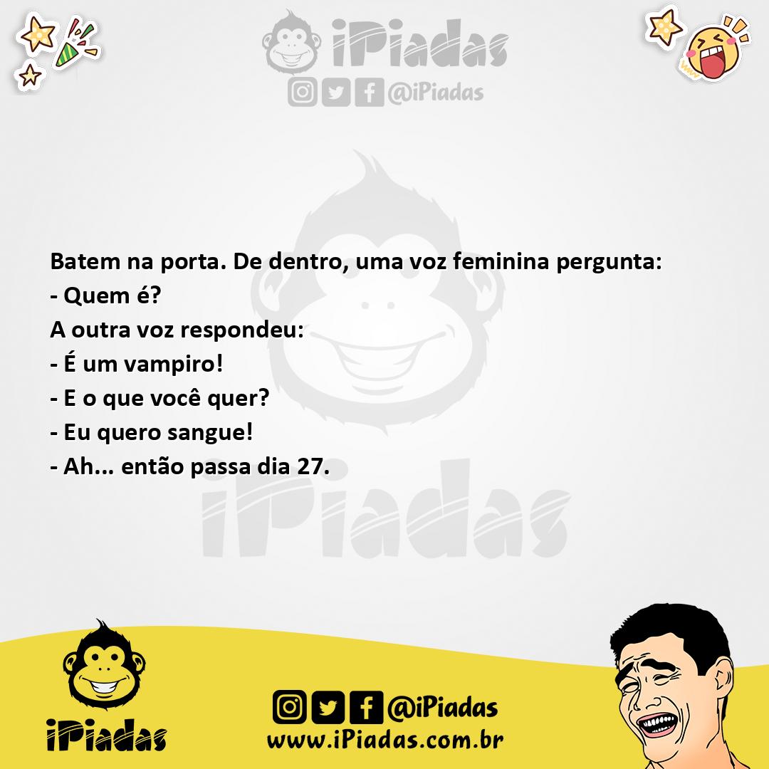 Ilustração da piada Bateram na Porta no iPiadas