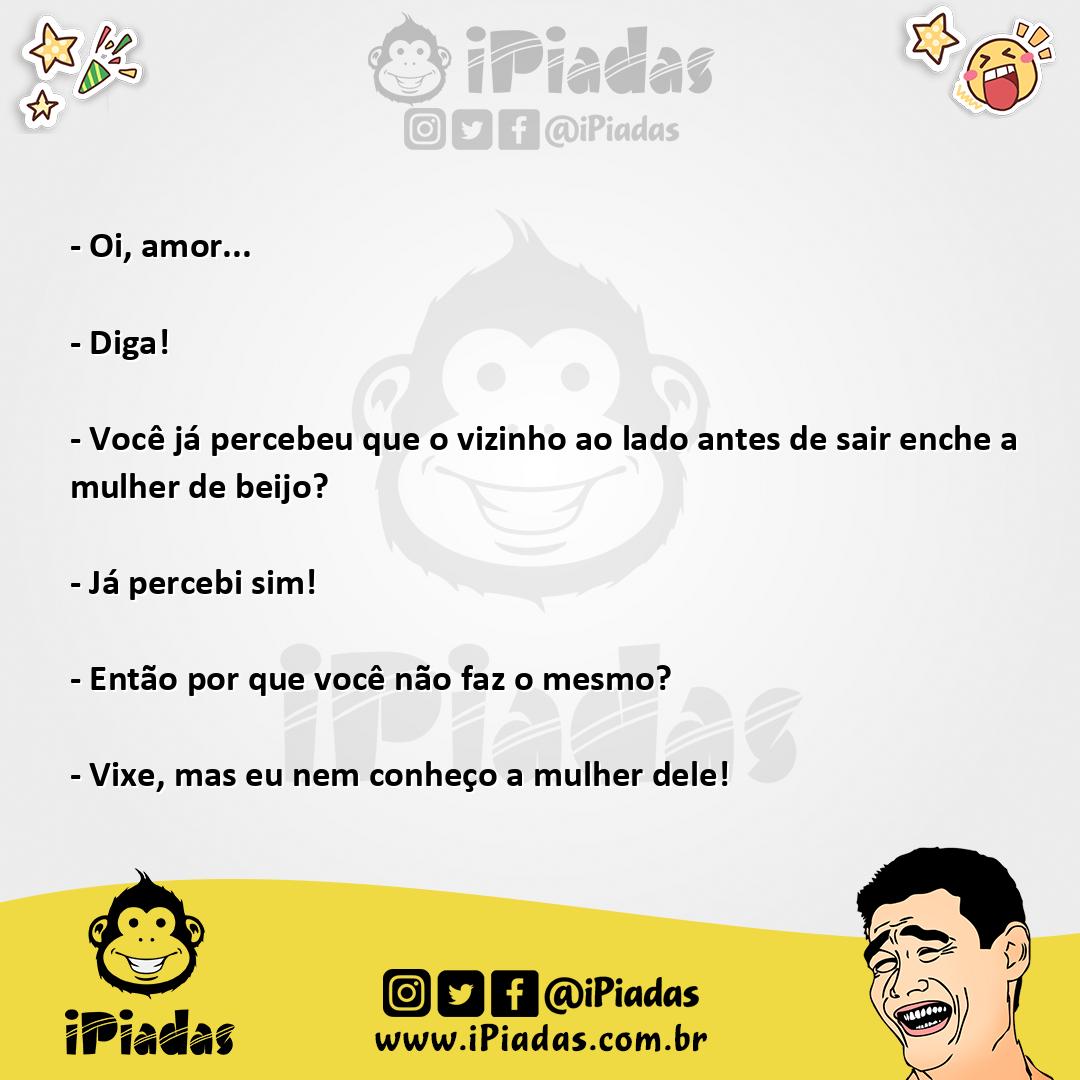 Ilustração da piada Beijo Antes de Sair no iPiadas