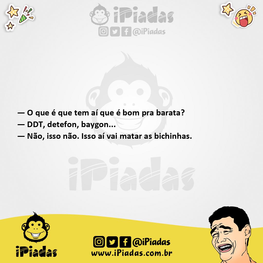 Ilustração da piada Bom Pra Barata no iPiadas