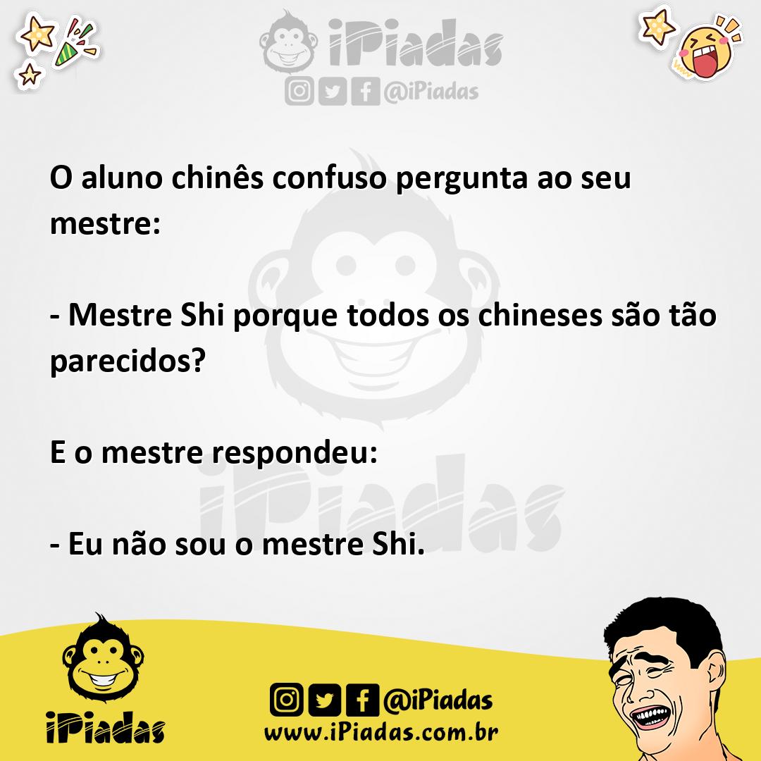 Ilustração da piada Chineses Parecidos no iPiadas