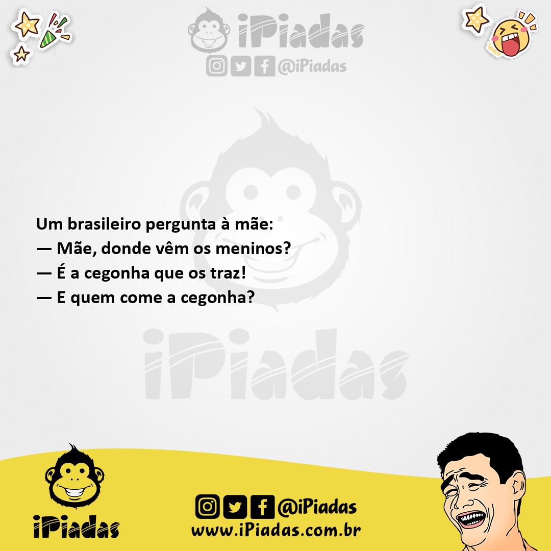 Ilustração da piada Como Nascem no iPiadas