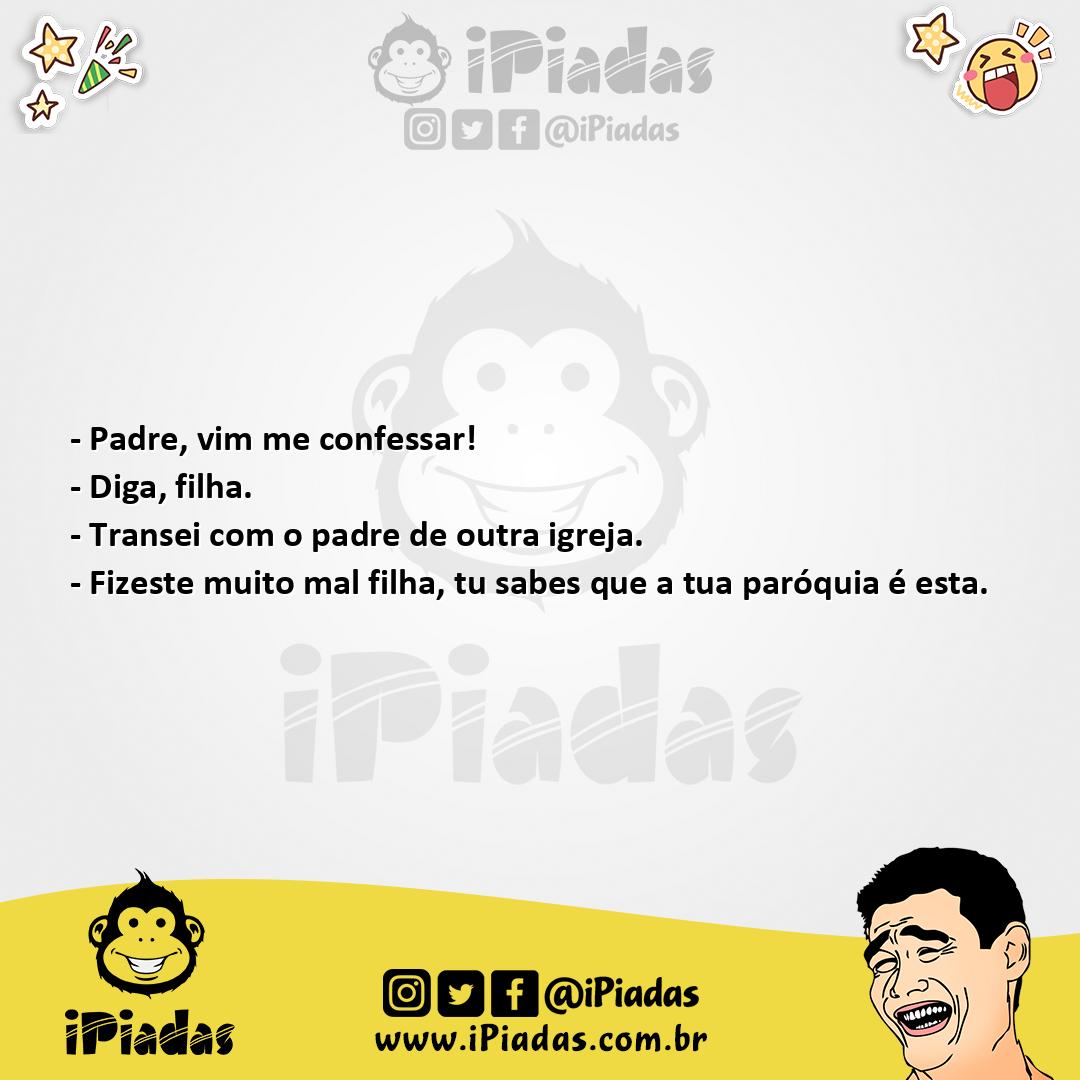 Ilustração da piada Confessando ao Padre no iPiadas