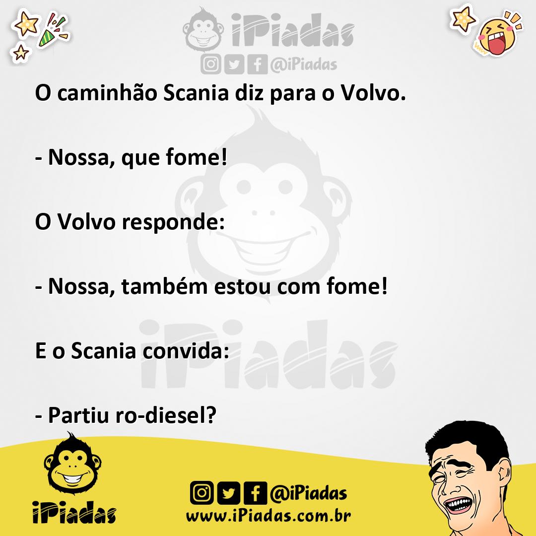 Ilustração da piada Conversa de Caminhões no iPiadas