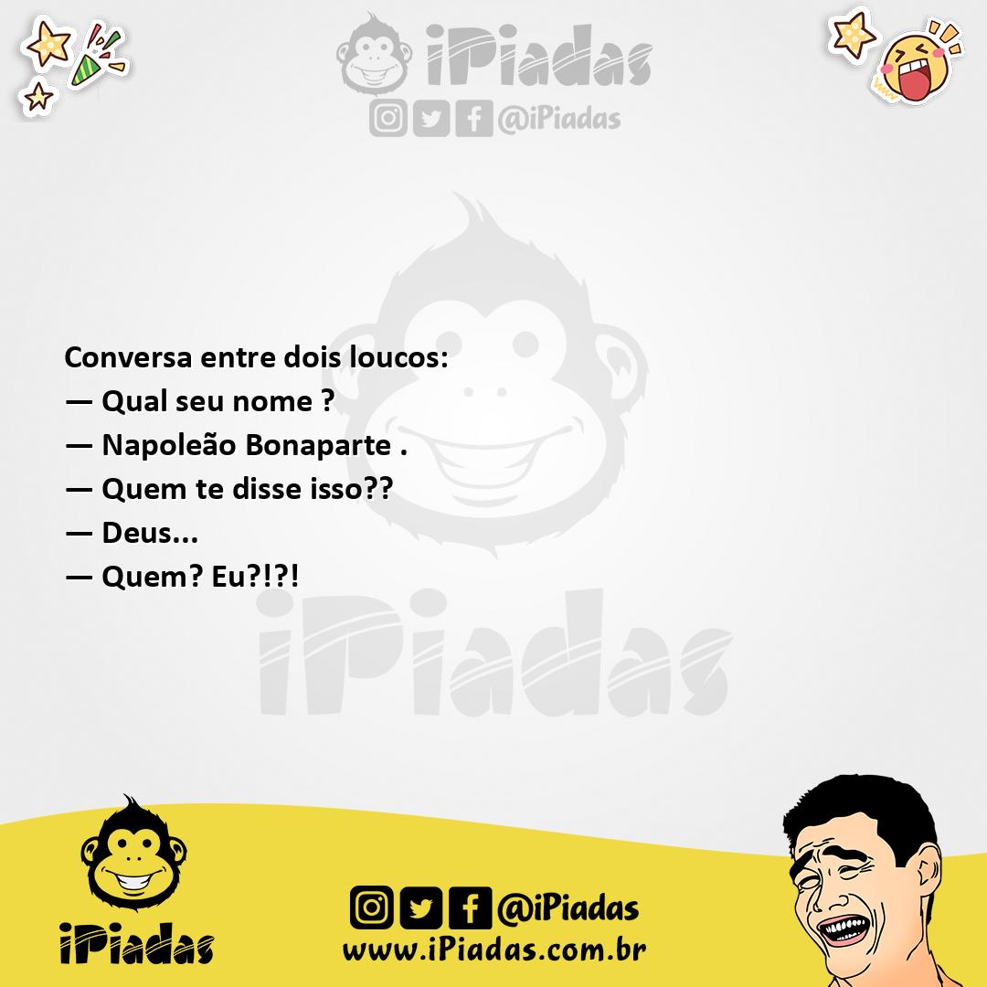 Ilustração da piada Conversa Entre Loucos no iPiadas