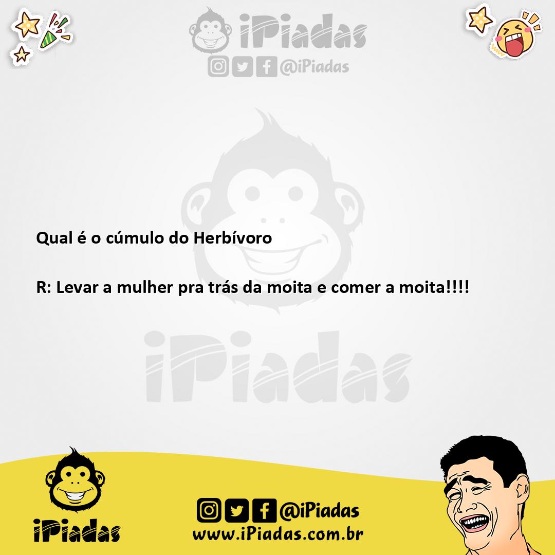 Ilustração da piada Cúmulo do Herbívoro no iPiadas