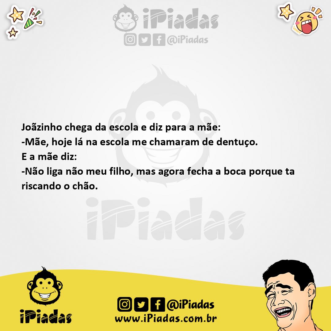 Ilustração da piada Dentuço no iPiadas