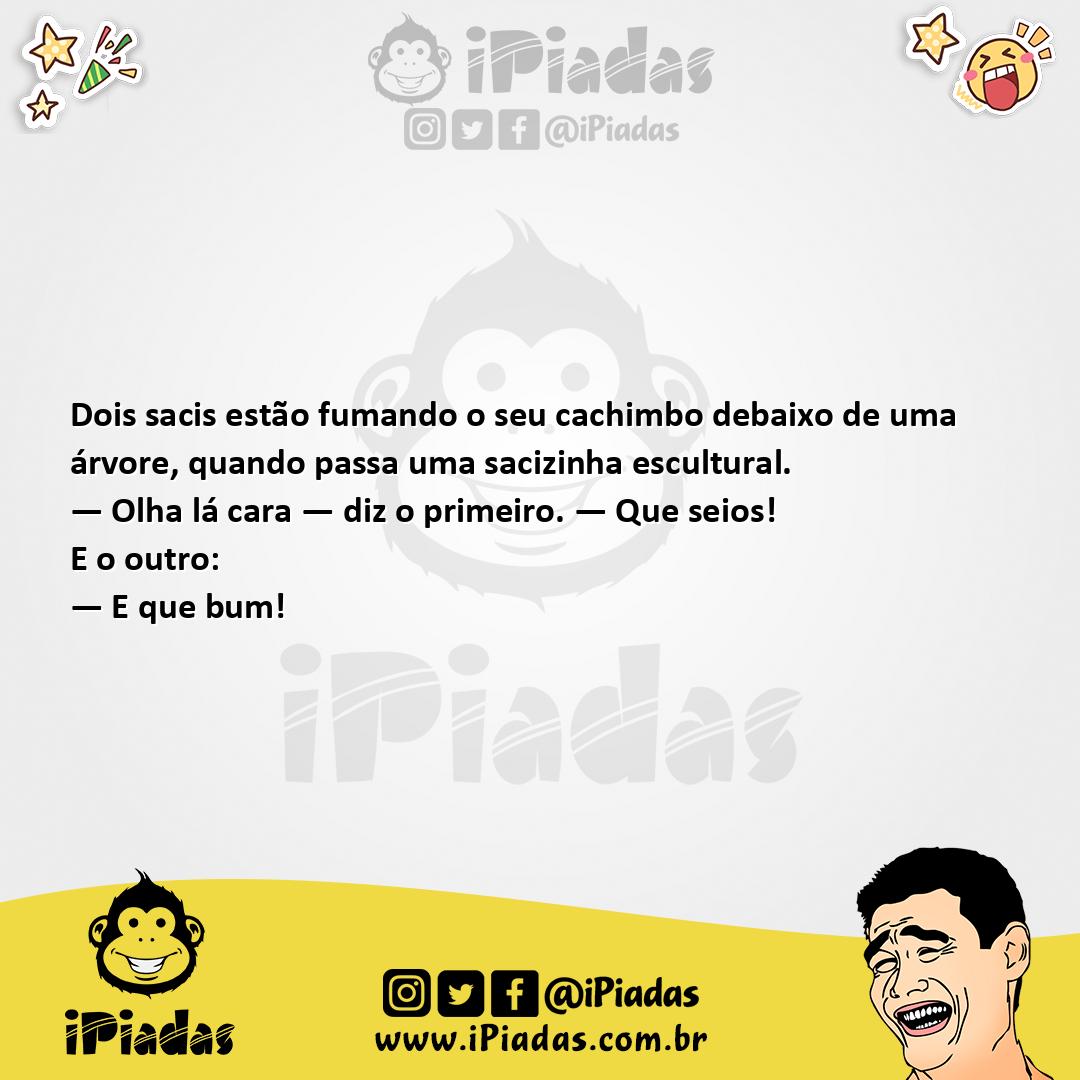 Ilustração da piada Dois Sacis no iPiadas