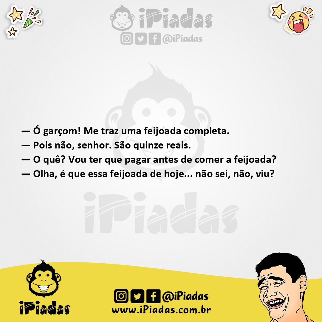 Ilustração da piada Feijoada Completa no iPiadas