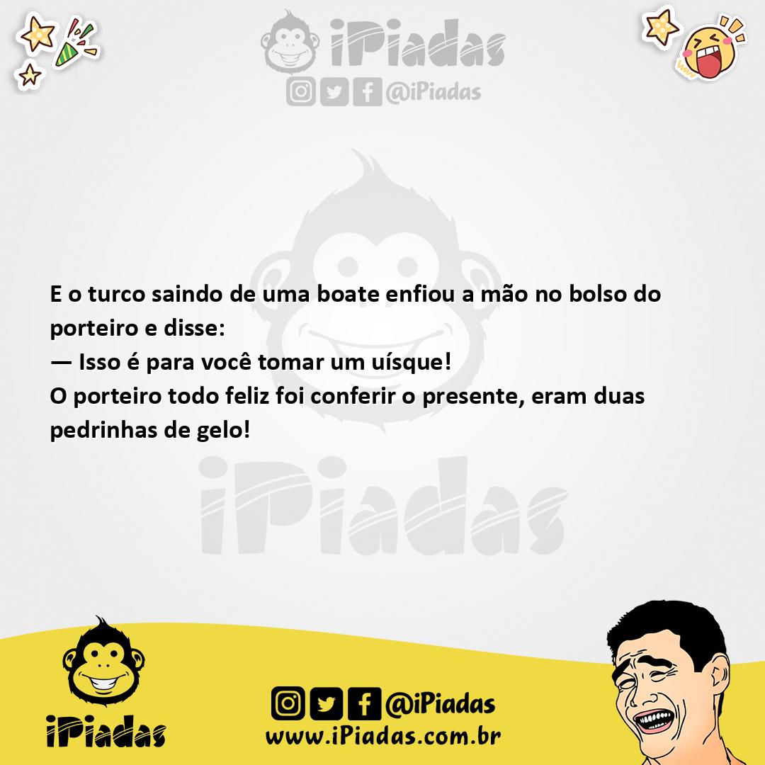 Ilustração da piada Gorjeta do Turco no iPiadas