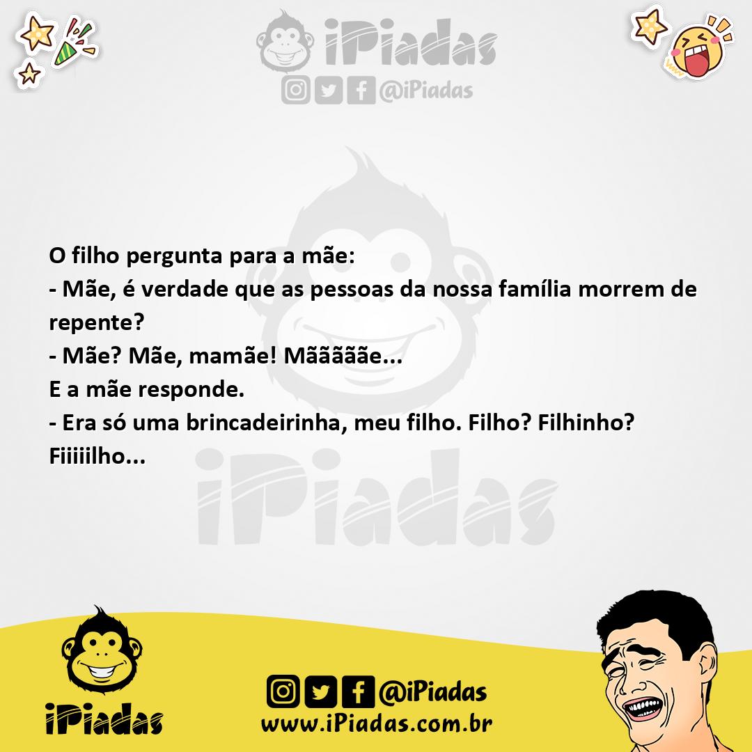Ilustração da piada Morte na Família no iPiadas