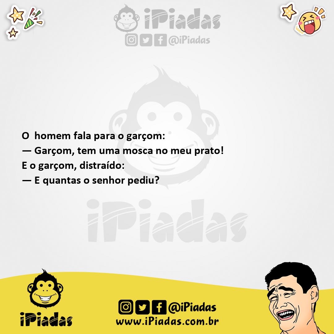 Ilustração da piada Mosca no Prato no iPiadas