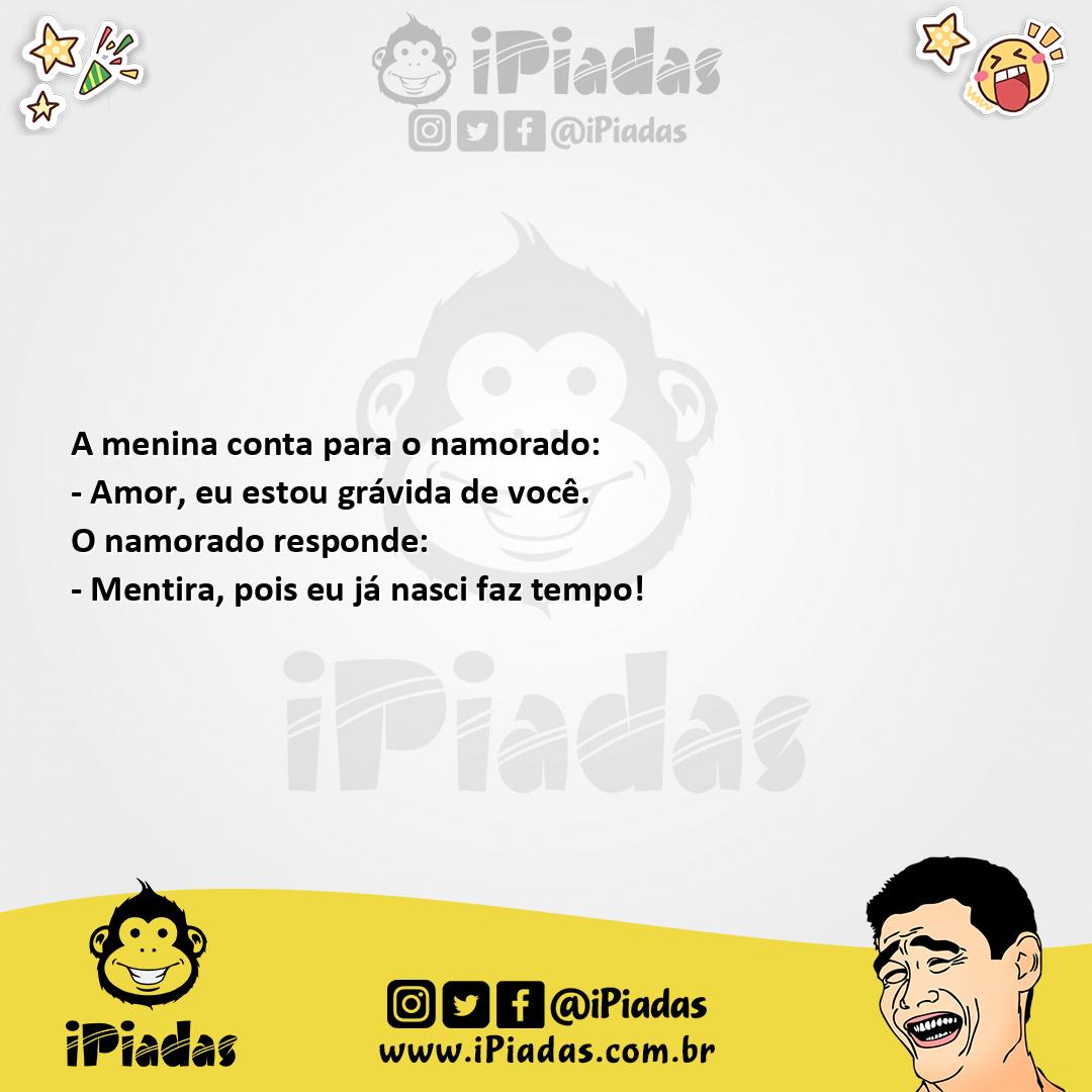 Ilustração da piada Namorada Grávida no iPiadas