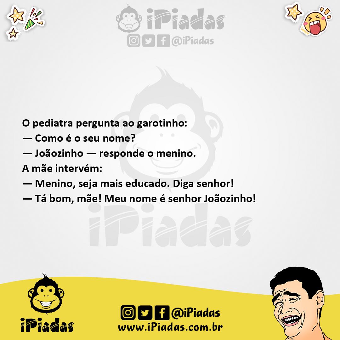 Ilustração da piada Nome do Joãozinho no iPiadas