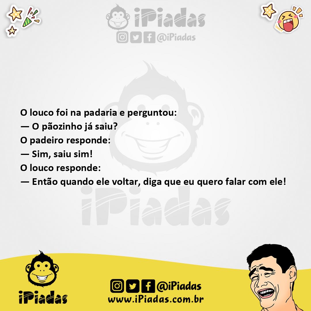 Ilustração da piada O Louco e o Pão no iPiadas