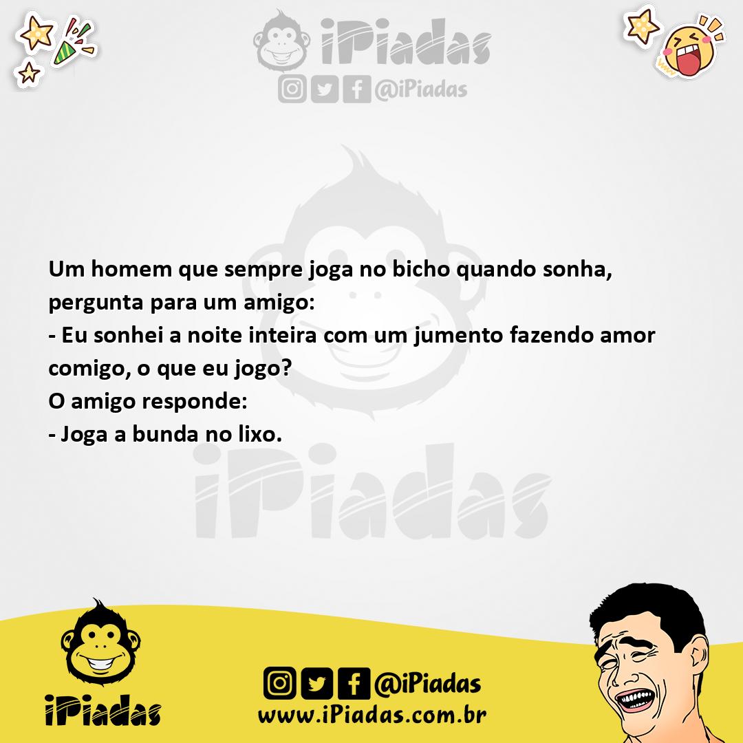 Ilustração da piada O Sonho e o Jogo do Bicho no iPiadas