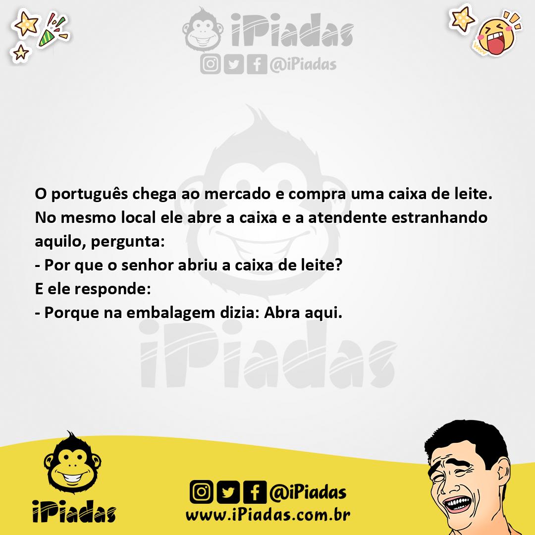 Ilustração da piada Português no Mercado no iPiadas