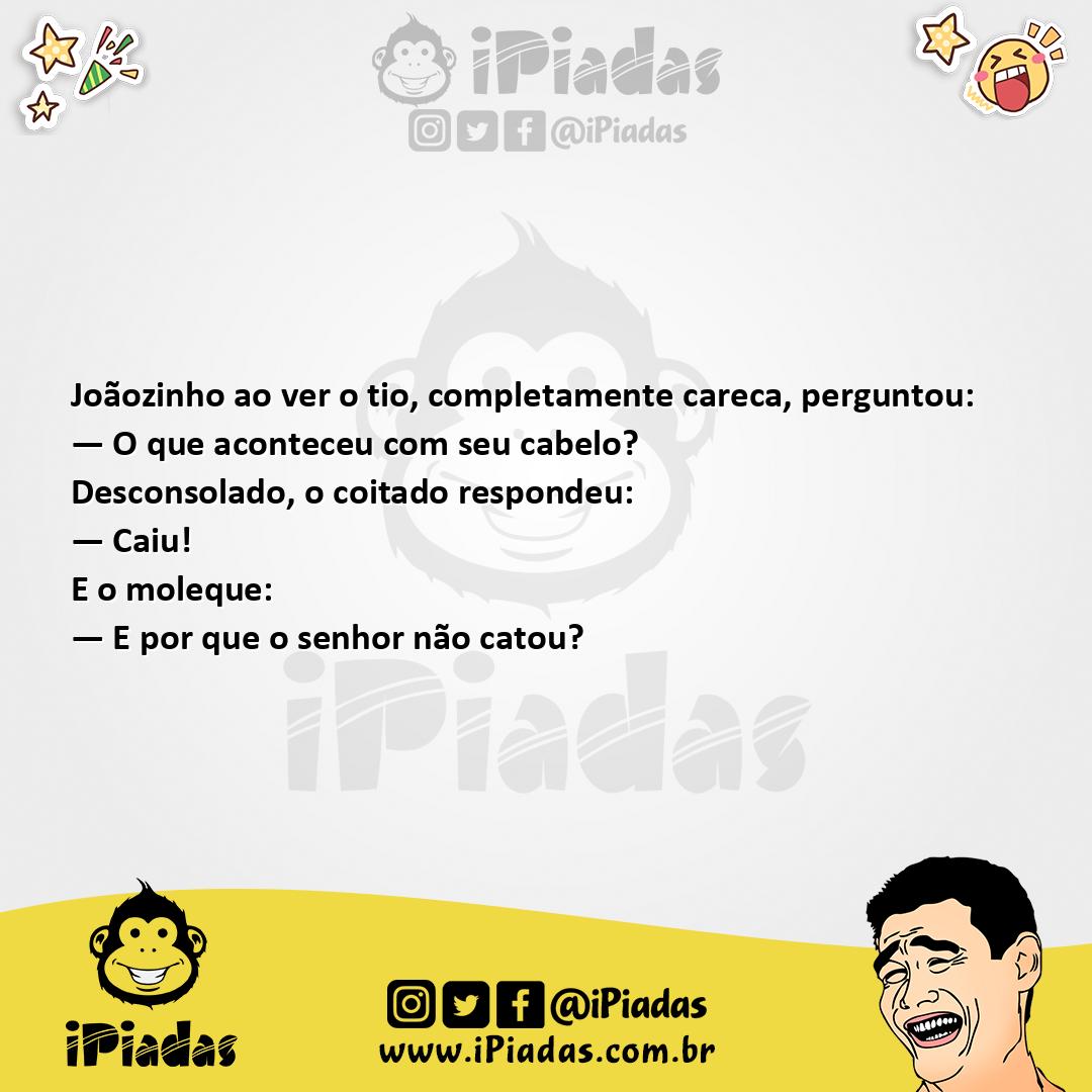 Ilustração da piada Queda de Cabelo no iPiadas