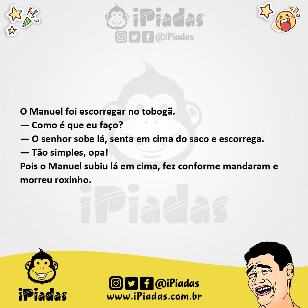 Ilustração da piada Saco Roxo no iPiadas