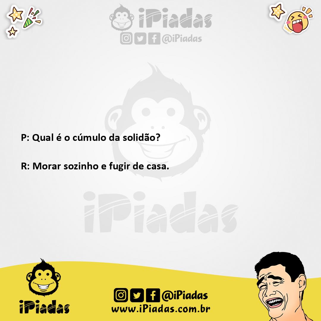Ilustração da piada Solidão no iPiadas