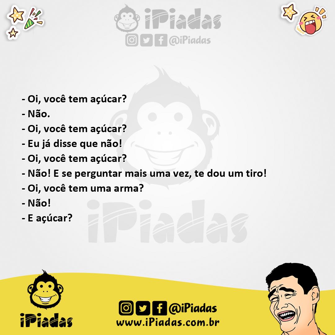 Ilustração da piada Tem Açúcar? no iPiadas